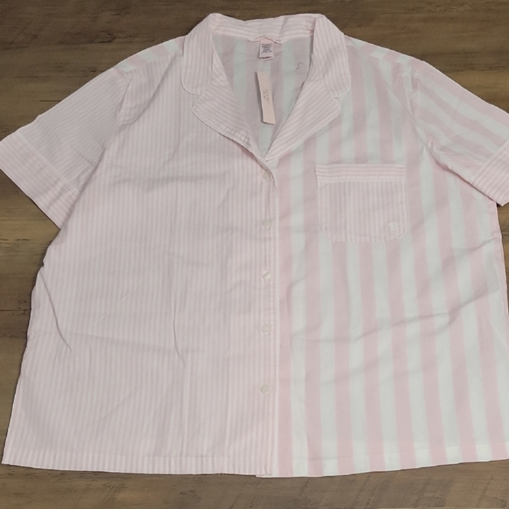 Victoria's Secret Pink Striped Pajama Top